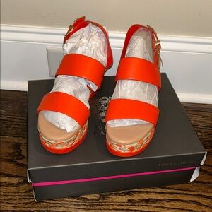 Vince Camuto Sunset Orange Wedge Sandals
